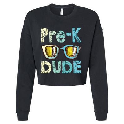 Prek Dude Back To School First Day Of Preschool Boy Cropped Pullover Crew