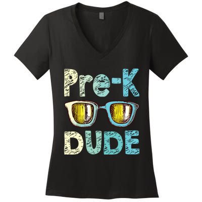 Prek Dude Back To School First Day Of Preschool Boy Women's V-Neck T-Shirt