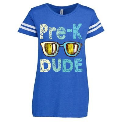 Prek Dude Back To School First Day Of Preschool Boy Enza Ladies Jersey Football T-Shirt