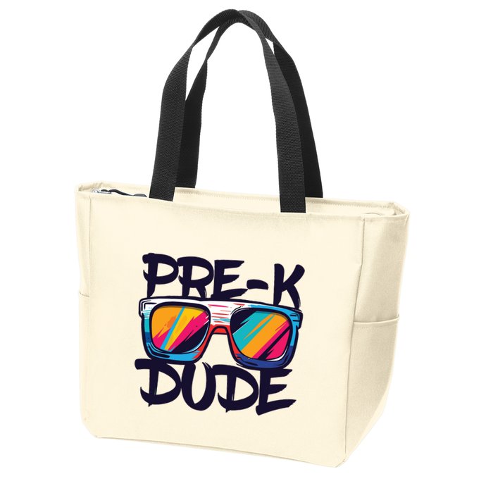 Prek Dude Back To School Prek Boy Girl Zip Tote Bag