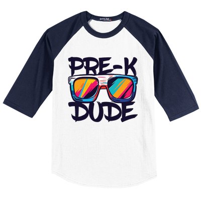 Prek Dude Back To School Prek Boy Girl Baseball Sleeve Shirt