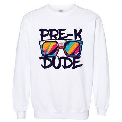 Prek Dude Back To School Prek Boy Girl Garment-Dyed Sweatshirt