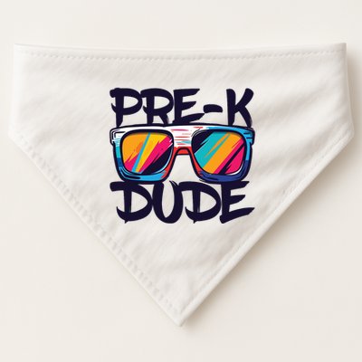 Prek Dude Back To School Prek Boy Girl USA-Made Doggie Bandana