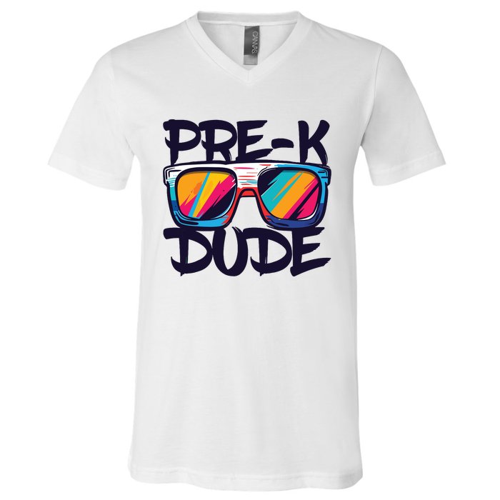 Prek Dude Back To School Prek Boy Girl V-Neck T-Shirt