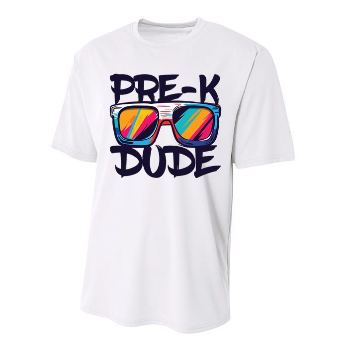 Prek Dude Back To School Prek Boy Girl Performance Sprint T-Shirt