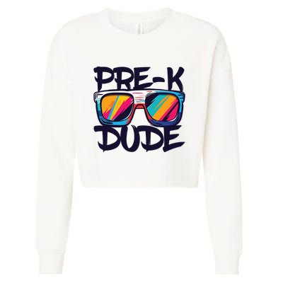 Prek Dude Back To School Prek Boy Girl Cropped Pullover Crew