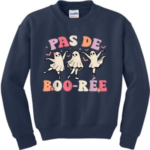 Pas De BooréE Ghost Ballet Dancer Halloween Dance Teacher Kids Sweatshirt