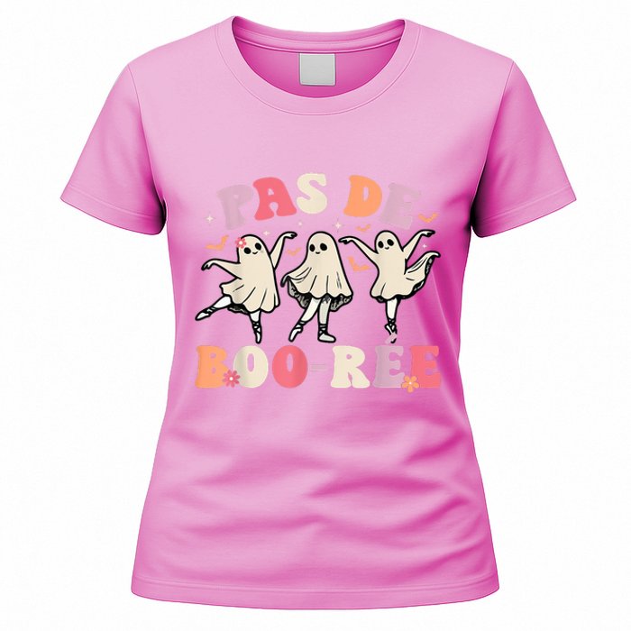 Pas De BooréE Ghost Ballet Dancer Halloween Dance Teacher Women's T-Shirt