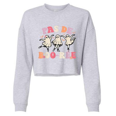 Pas De BooréE Ghost Ballet Dancer Halloween Dance Teacher Cropped Pullover Crew