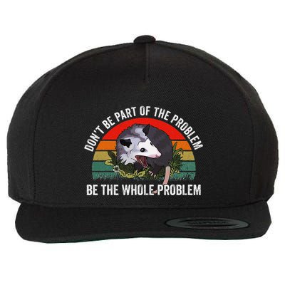 Possum DonT Be Part Of The Problem Be The Whole Problem Wool Snapback Cap