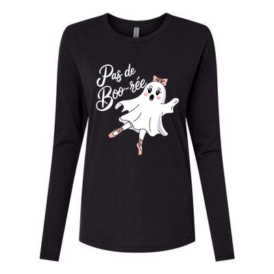 Pas De BooréE Funny Ballet Ghosts Halloween Dance Womens Cotton Relaxed Long Sleeve T-Shirt