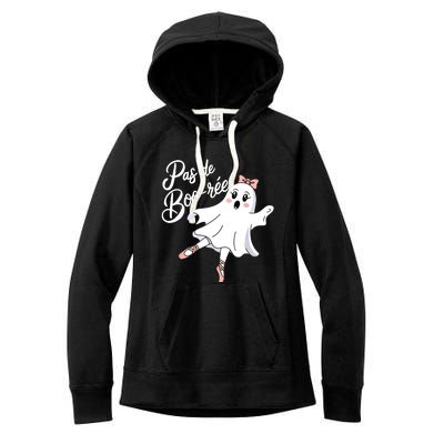 Pas De BooréE Funny Ballet Ghosts Halloween Dance Women's Fleece Hoodie