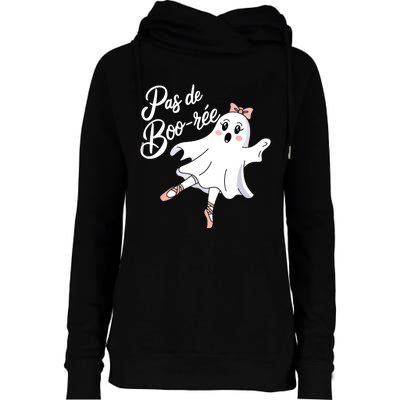 Pas De BooréE Funny Ballet Ghosts Halloween Dance Womens Funnel Neck Pullover Hood