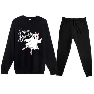 Pas De BooréE Funny Ballet Ghosts Halloween Dance Premium Crewneck Sweatsuit Set