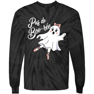 Pas De BooréE Funny Ballet Ghosts Halloween Dance Tie-Dye Long Sleeve Shirt