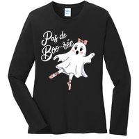 Pas De BooréE Funny Ballet Ghosts Halloween Dance Ladies Long Sleeve Shirt