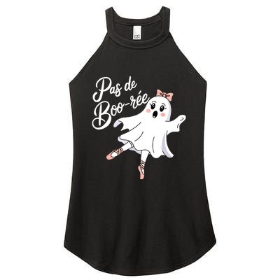 Pas De BooréE Funny Ballet Ghosts Halloween Dance Women's Perfect Tri Rocker Tank