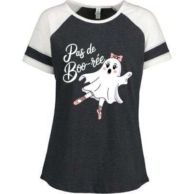 Pas De BooréE Funny Ballet Ghosts Halloween Dance Enza Ladies Jersey Colorblock Tee