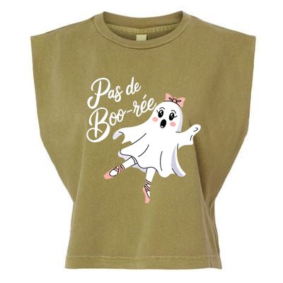 Pas De BooréE Funny Ballet Ghosts Halloween Dance Garment-Dyed Women's Muscle Tee