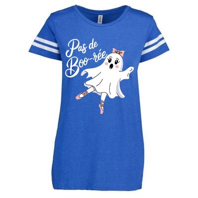 Pas De BooréE Funny Ballet Ghosts Halloween Dance Enza Ladies Jersey Football T-Shirt