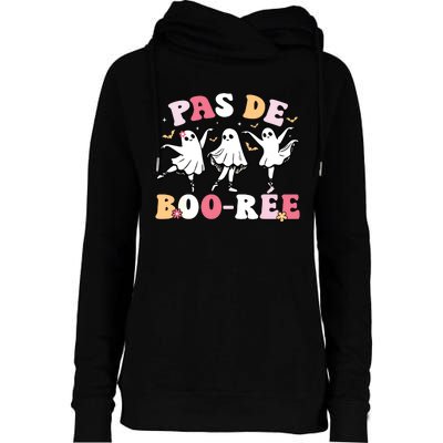 Pas De BooréE Ghost Ballet Dancer Halloween Dance Teacher Womens Funnel Neck Pullover Hood