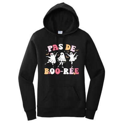 Pas De BooréE Ghost Ballet Dancer Halloween Dance Teacher Women's Pullover Hoodie