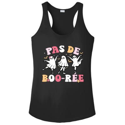 Pas De BooréE Ghost Ballet Dancer Halloween Dance Teacher Ladies PosiCharge Competitor Racerback Tank