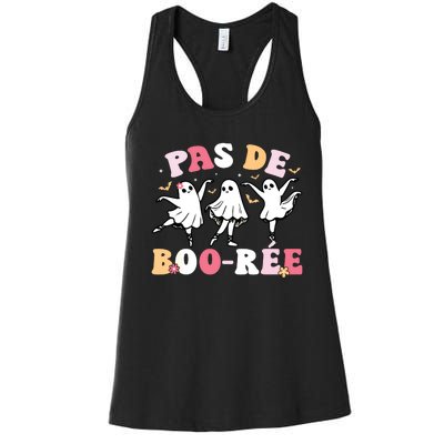 Pas De BooréE Ghost Ballet Dancer Halloween Dance Teacher Women's Racerback Tank