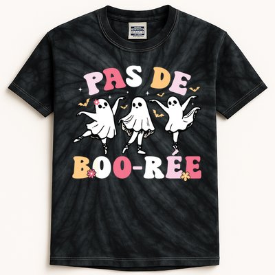 Pas De BooréE Ghost Ballet Dancer Halloween Dance Teacher Kids Tie-Dye T-Shirt