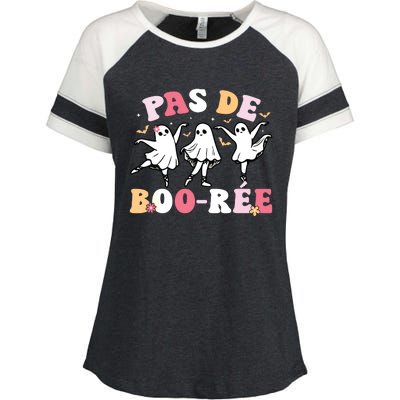 Pas De BooréE Ghost Ballet Dancer Halloween Dance Teacher Enza Ladies Jersey Colorblock Tee