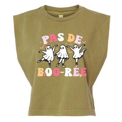 Pas De BooréE Ghost Ballet Dancer Halloween Dance Teacher Garment-Dyed Women's Muscle Tee