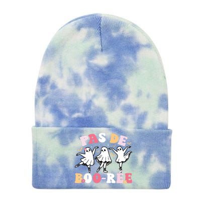 Pas De BooréE Ghost Ballet Dancer Halloween Dance Teacher Tie Dye 12in Knit Beanie