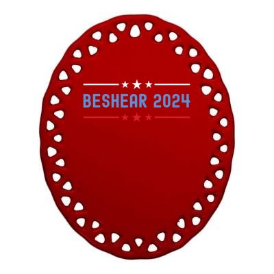 Political Democrat Beshear 2024 Presidential Election Ceramic Oval Ornament