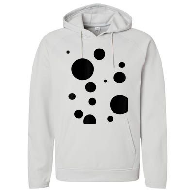 Polka Dot Bubble Dalmatian Abstract Funny Performance Fleece Hoodie