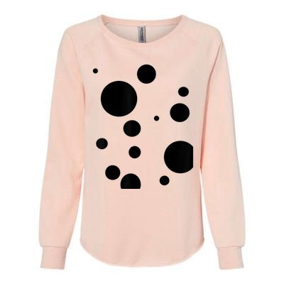 Polka Dot Bubble Dalmatian Abstract Funny Womens California Wash Sweatshirt