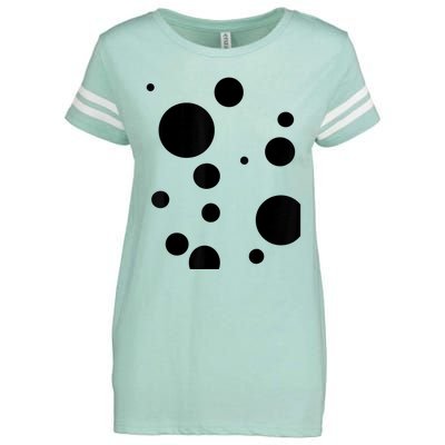 Polka Dot Bubble Dalmatian Abstract Funny Enza Ladies Jersey Football T-Shirt