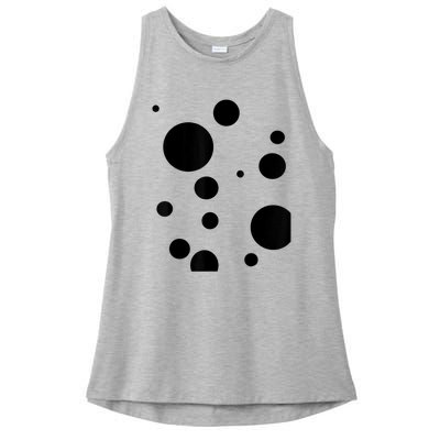 Polka Dot Bubble Dalmatian Abstract Funny Ladies PosiCharge Tri-Blend Wicking Tank