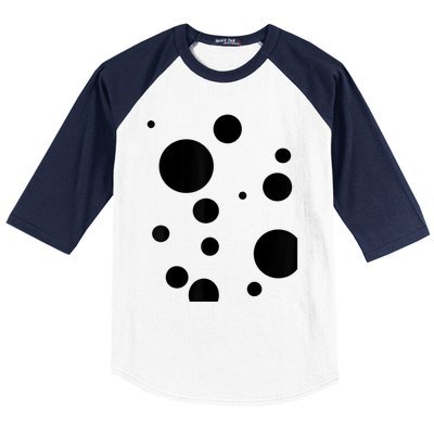 Polka Dot Bubble Dalmatian Abstract Funny Baseball Sleeve Shirt