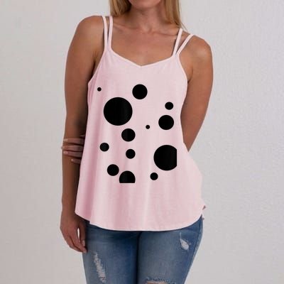 Polka Dot Bubble Dalmatian Abstract Funny Women's Strappy Tank