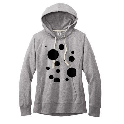 Polka Dot Bubble Dalmatian Abstract Funny Women's Fleece Hoodie