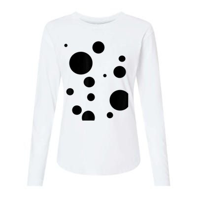 Polka Dot Bubble Dalmatian Abstract Funny Womens Cotton Relaxed Long Sleeve T-Shirt