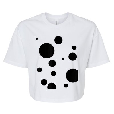 Polka Dot Bubble Dalmatian Abstract Funny Bella+Canvas Jersey Crop Tee