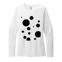 Polka Dot Bubble Dalmatian Abstract Funny Womens CVC Long Sleeve Shirt