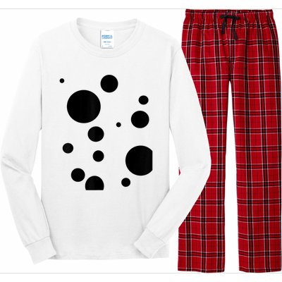 Polka Dot Bubble Dalmatian Abstract Funny Long Sleeve Pajama Set