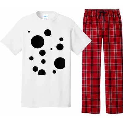 Polka Dot Bubble Dalmatian Abstract Funny Pajama Set