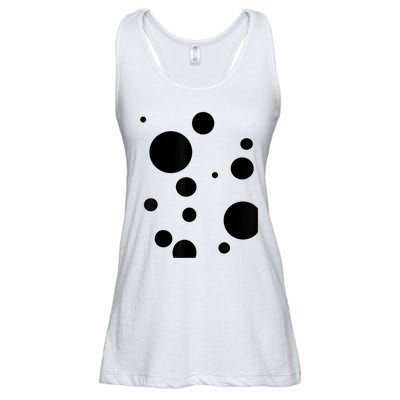 Polka Dot Bubble Dalmatian Abstract Funny Ladies Essential Flowy Tank