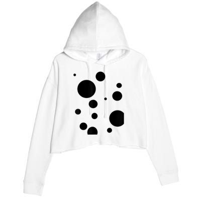 Polka Dot Bubble Dalmatian Abstract Funny Crop Fleece Hoodie