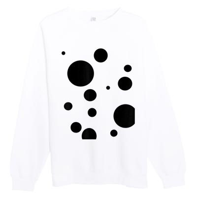 Polka Dot Bubble Dalmatian Abstract Funny Premium Crewneck Sweatshirt