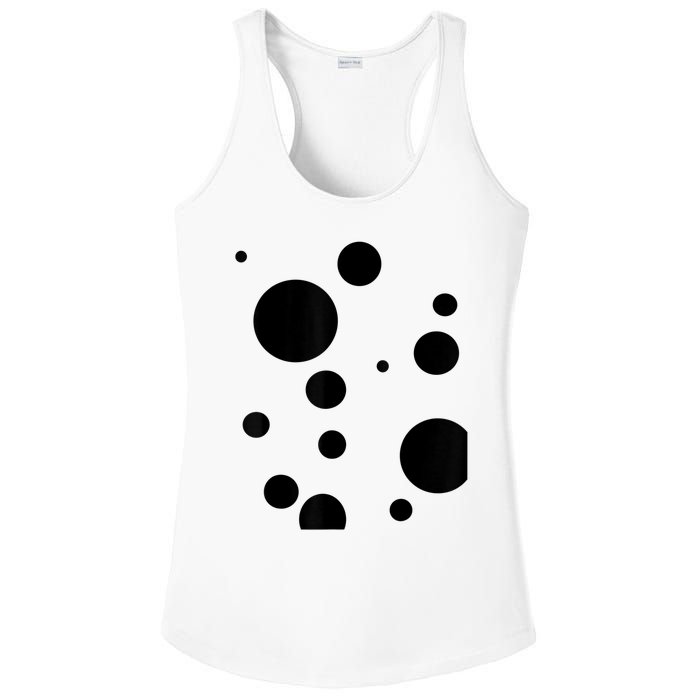 Polka Dot Bubble Dalmatian Abstract Funny Ladies PosiCharge Competitor Racerback Tank