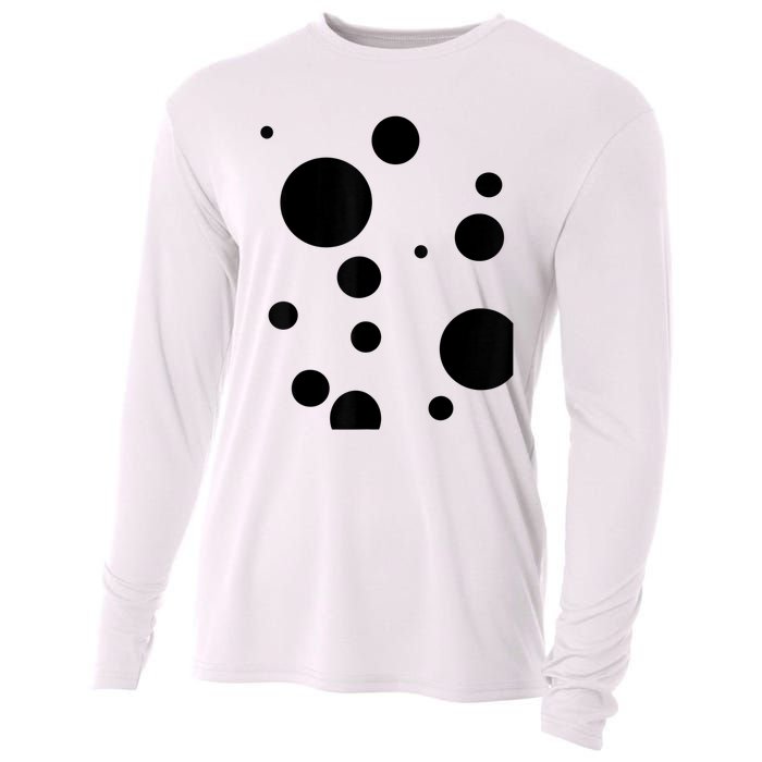 Polka Dot Bubble Dalmatian Abstract Funny Cooling Performance Long Sleeve Crew